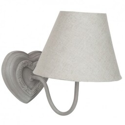 Kinkiet Prowansalski Serce Szary