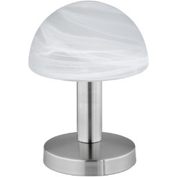 Lampa stołowa nocna z włącznikiem dotykowym nikiel mat