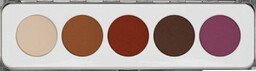 Kryolan, paleta 5 cieni do powiek, 12,5g, Matt