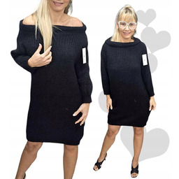 Sukienka Sweterkowa Ciepła Długi Sweter wełna kobiecy wygodny