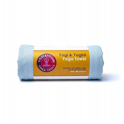 Antypoślizgowy ręcznik jogowy Yogi Yogini błękitny, i styl
