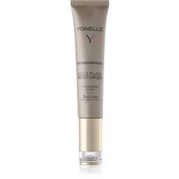 Yonelle Metamorphosis, rozświetlający nawilżacz ze złotymi drobinkami, 25ml