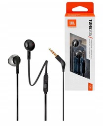 Słuchawki przewodowe JBL T205 douszne mini jack 3.5mm
