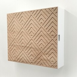 Pakamera Duża skrzynka na klucze, wzór, biała +