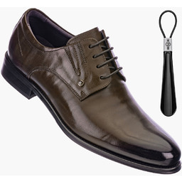 Półbuty Męskie JOHN DOUBARE Brązowe Buty Skórzane Wizytowe