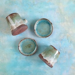 Pakamera Dwie ręcznie robione eramiczne filizanki do espresso