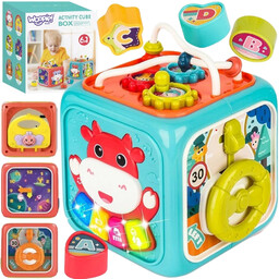 WOOPIE BABY Interaktywna Kostka Sensoryczna Edukacyjna Montessori Sorter