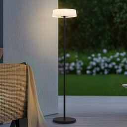 Zewnętrzna Lampa Lindby, Samine, ściemnialny, czarny, balkon, metal,