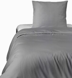 Pościel satynowa 140x200 Mako Satin 62 szara jasna