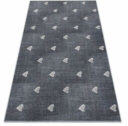Dywan dla dzieci HEARTS Jeans, przecierany serca, serduszka,