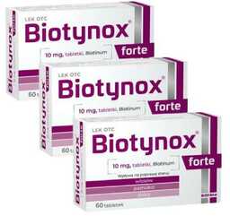 Zestaw 3x Biotynox Forte 0,01 g, 60 tabletek
