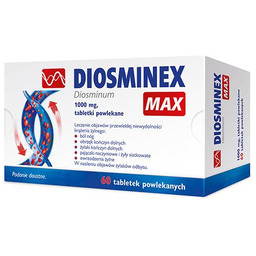 Diosminex Max 1000mg, 60tabl.powl.