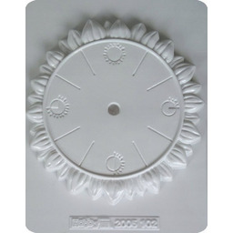 Forma do odlewów gipsu, zegar - słonecznik