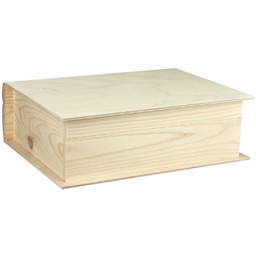 Drewniana książka pudełko 24 19 cm - pojemnik