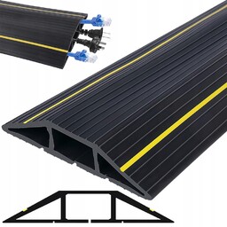 Listwa Maskująca Do Kabli 200CM Zabezpieczenie Kabla Czarny