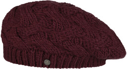 Beret z Dzianiny Jesila by Lierys, bordowy, One