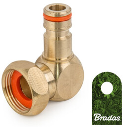Przyłącze na kran kątowo-obrotowe GW 3/4" MOSIĄDZ BRADAS