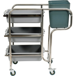 YATO Wózek kelnerski 3-półkowy z 5 pojemnikami YG-09101