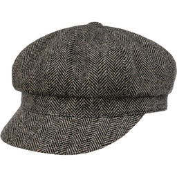Czapka Newsboy 8 Panel Wool by Stetson, brązowy,