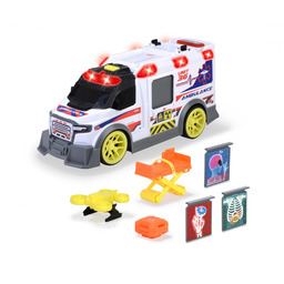 Dickie 203307003, ambulans, światło i dźwięk, ruchome elementy,