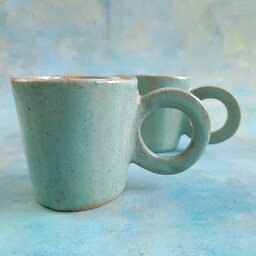 Pakamera Dwie ręcznie robione eramiczne filizanki do espresso