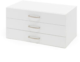 Wkład z 3 szufladami FLEXUS, 375x720x410 mm, biały