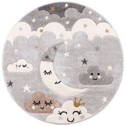 Dywan Bond Kids 120cm koło noc szary