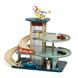 CLASSIC WORLD Wielopoziomowy Parking Auta Helikopter Dystybutor Myjnia