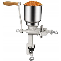 Młynek Ręczny Śrutownik do Zboża Stołowy Żeliwny