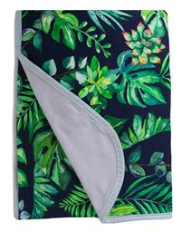 Babymatex Kocyk bambusowy 75x100 Bamboo liście monstery zielony