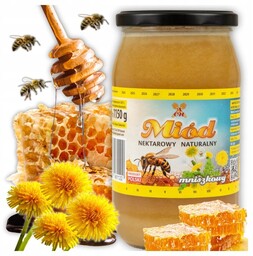 Miód Mniszkowy Naturalny z Polskiej Pasieki Nektarowy Prawdziwy