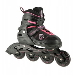 Rolki Regulowane Dziecięce Regulowane Czarne 31-34 Nils Solidne