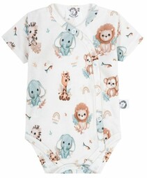 Bonjour Cherie Body niemowlęce rozpinane krótki rękaw bawełna