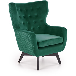 Fotel wypoczynkowy marvel ciemny zielony / czarny halmar