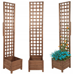 Pergola drewniana wysoka doniczka skrzynka na kwiaty 190x40x40