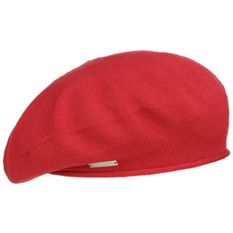 Czapka Baskijska Cotton by Seeberger, czerwony, One Size