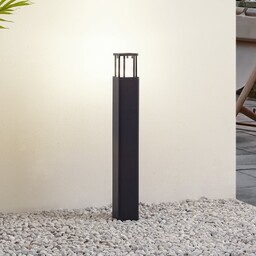 Zewnętrzna Lampa Lucande, Dakil, ściemnialny, czarny, taras, aluminium,