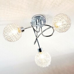 Lampa sufitowa Lindby Ticino, Ø 40 cm, chrom,