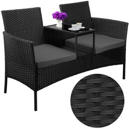 EHOKERY Ławka ogrodowa Cordoba Czarno-szary