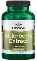 Swanson Czarny Bez ekstrakt 575mg 120kaps