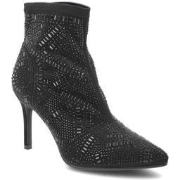 S.Barski Czarne Botki Eleganckie Obuwie Damskie Na Szpilce