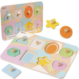 CLASSIC WORLD Układanka Puzzle Klocki Geometryczne 9 el.