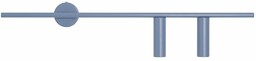 Kinkiet nowoczesny TREVO 2 DUSTY BLUE (lewy) 1104D16_2