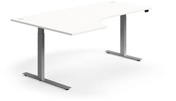 Biurko z regulacją wysokości FLEXUS, ergonomiczne, 2000x1200 mm,