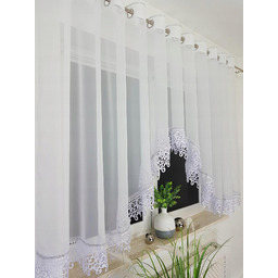 Firana Gotowa Z Woalu Biała Przelotki Do Pokoju