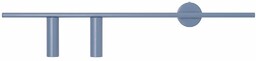 Kinkiet nowoczesny TREVO 2 DUSTY BLUE (lewy) 1104D16