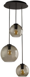 Lampa wisząca VETRO III szer. 40cm 3xE27 dymiony