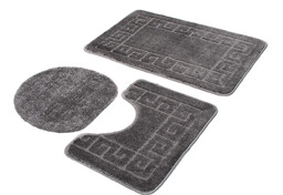Profeos Grafitowy miękki komplet dywaników łazienkowych N1-C92