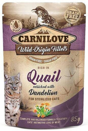 CARNILOVE Quail & Dandelion 24 x 85g mokra