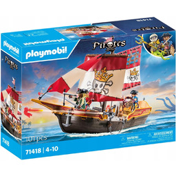 Playmobil Pirates 71418 Statek Piracki+ figurka Playmobil